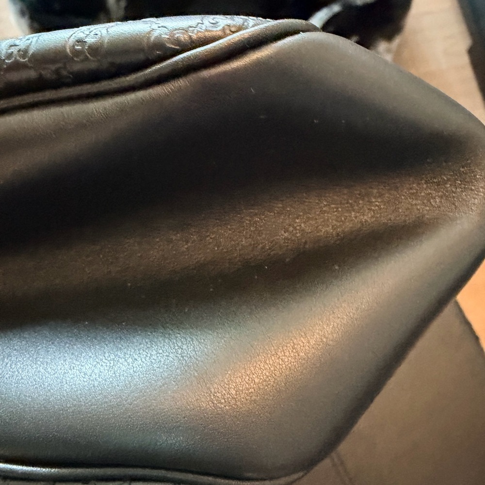 Gucci Black Embossed GG Leather Hobo Bag - Picture 12 of 12